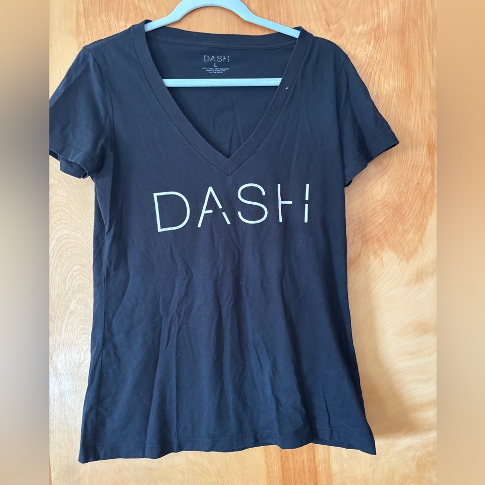 Kardashian Black DASH V-Neck Tee from NYC Store- Large